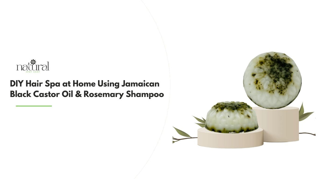 DIY Hair Spa at Home Using Jamaican Black Castor Oil & Rosemary Shampoo