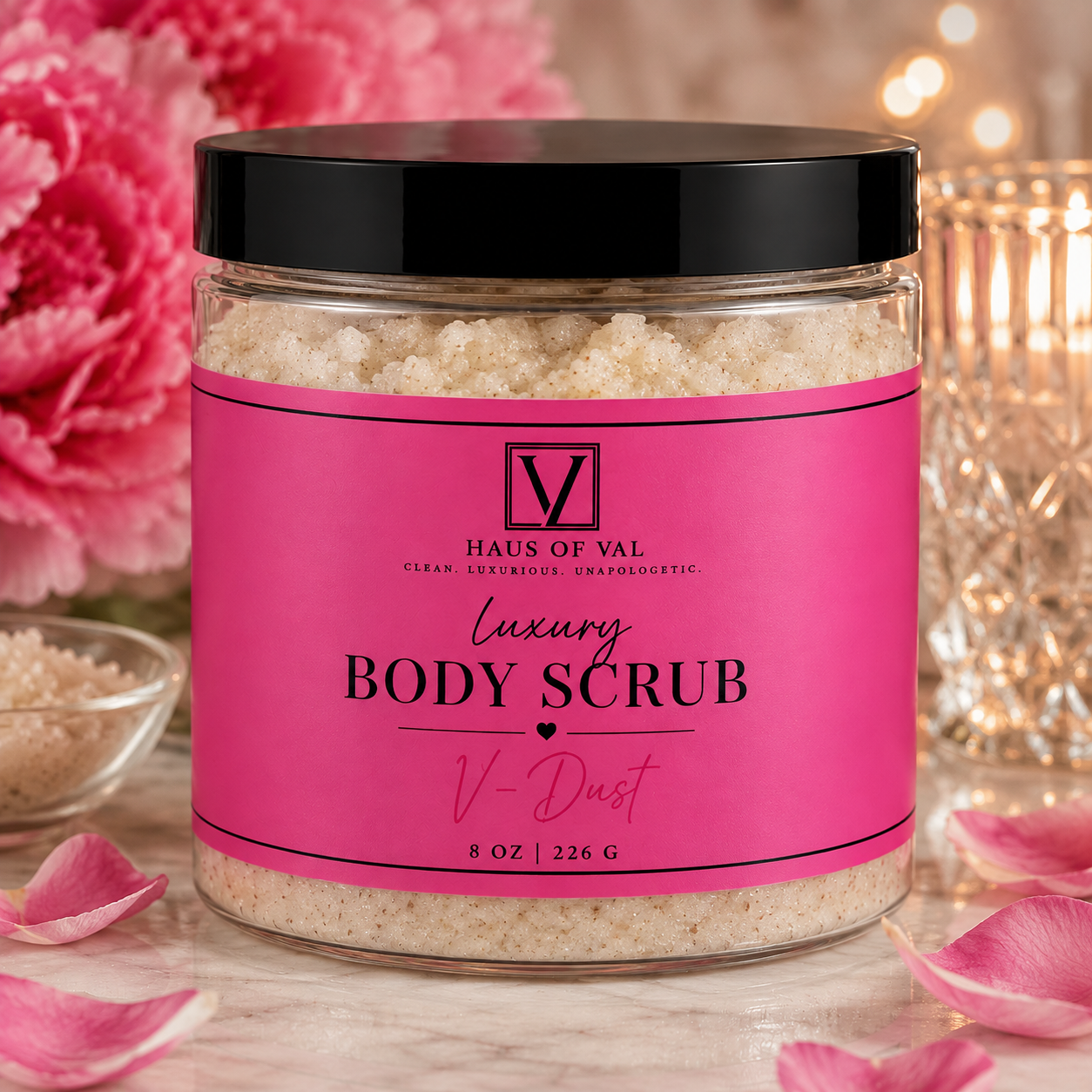 V-Dust Luxury Body Scrub 8 oz