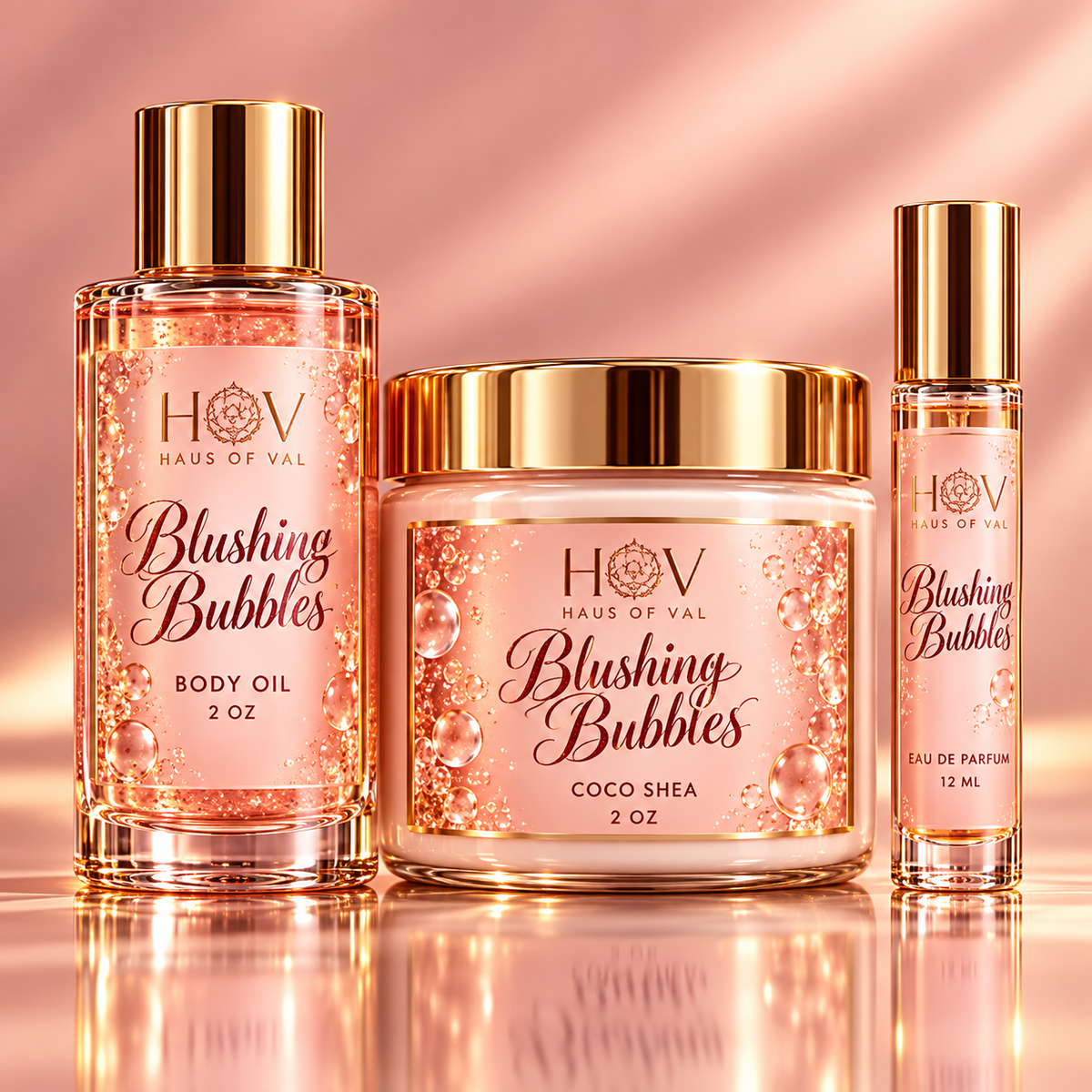 Blushing Bubbles Travel Trio