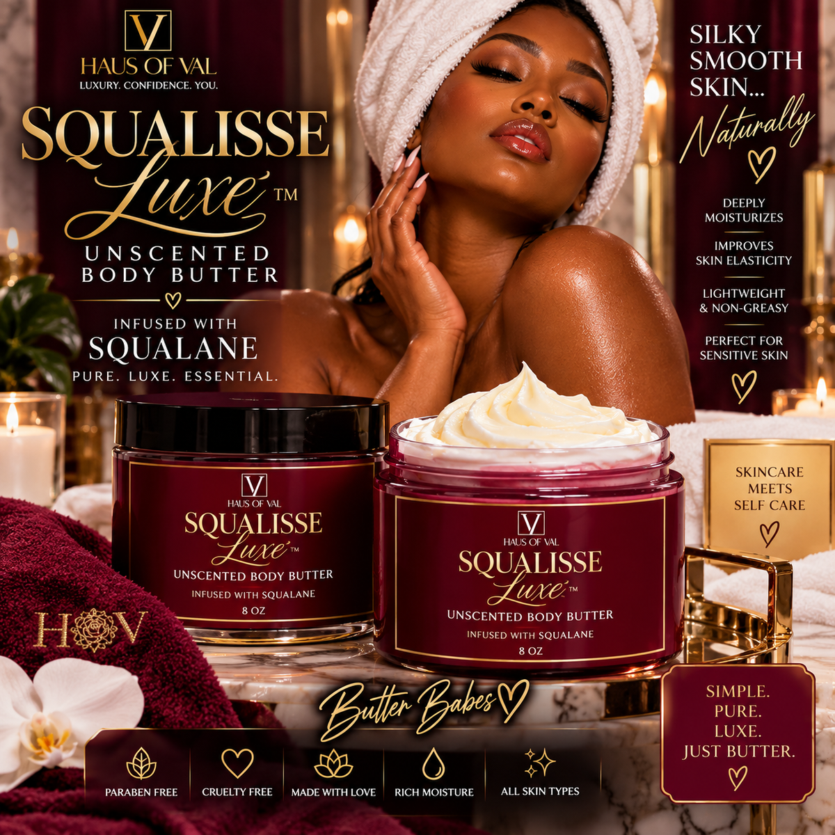 Squalisse Luxe™ Unscented Body Butter