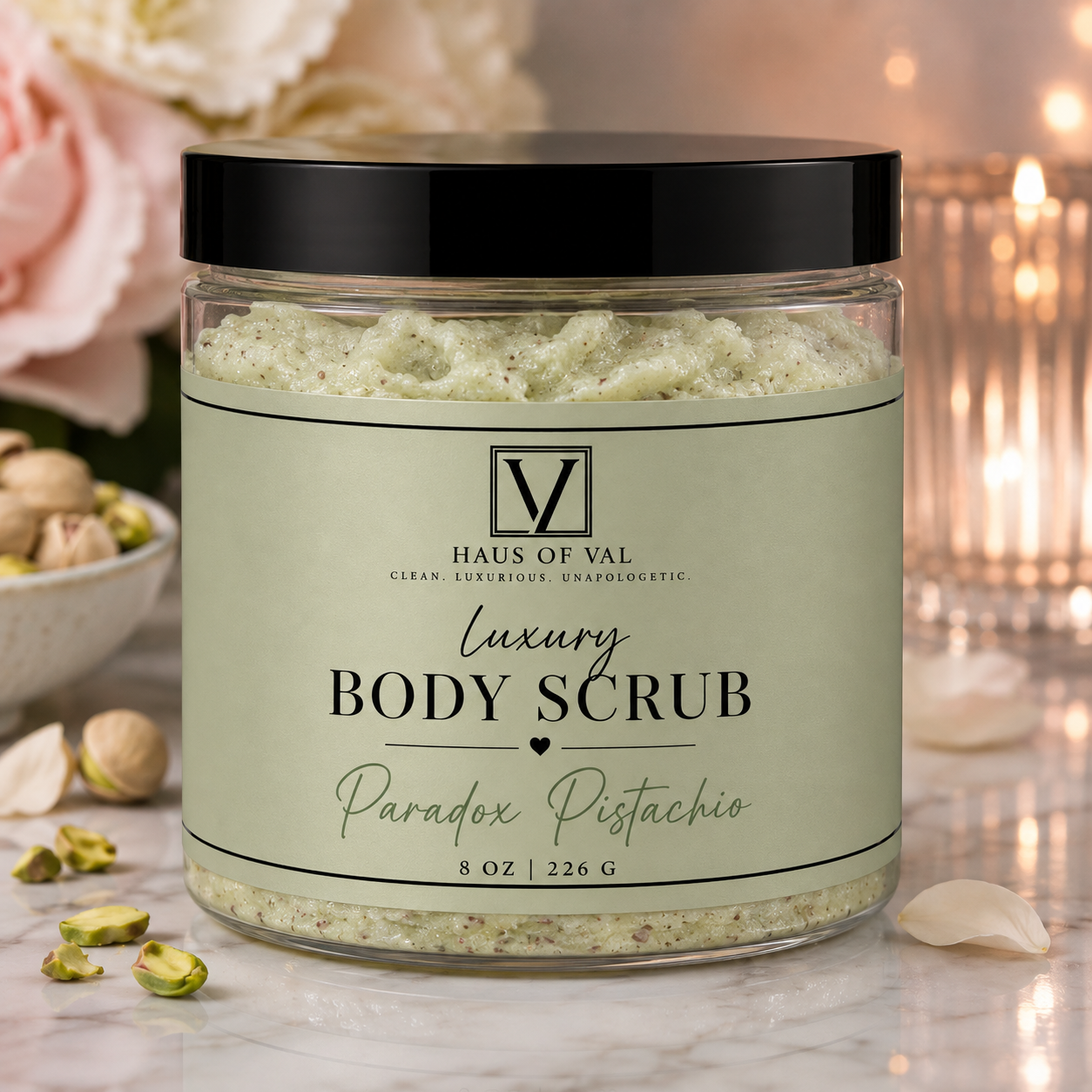 Paradox Pistachio Luxury Body Scrub 8 oz