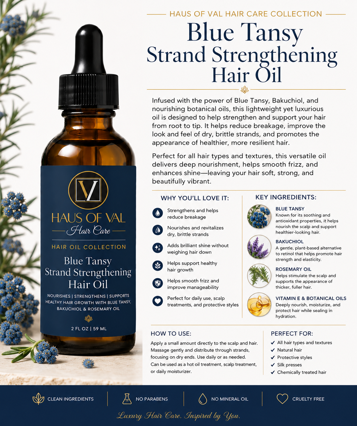 Blue Tansy Hair Oil