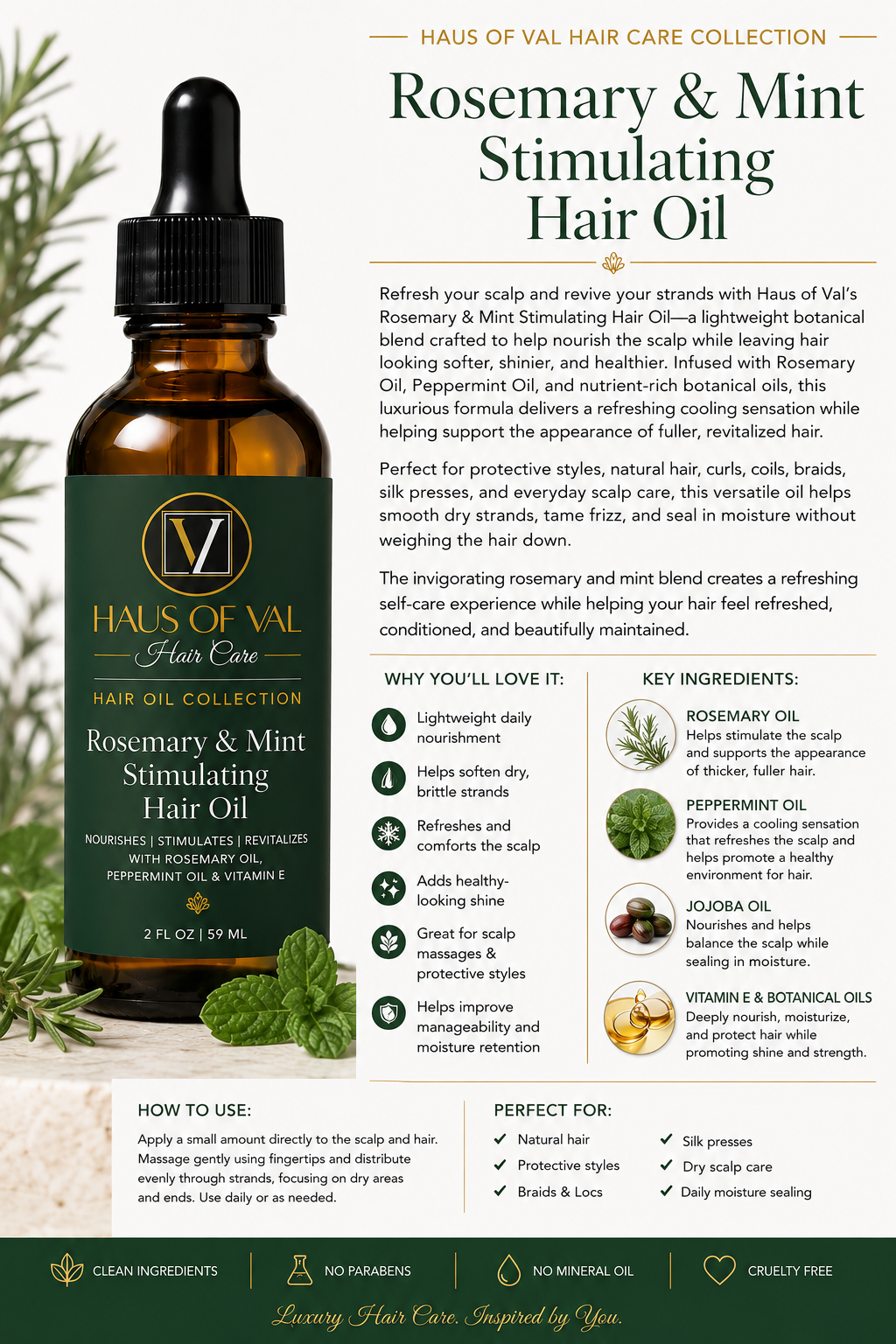 Rosemary & Mint Hair Oil