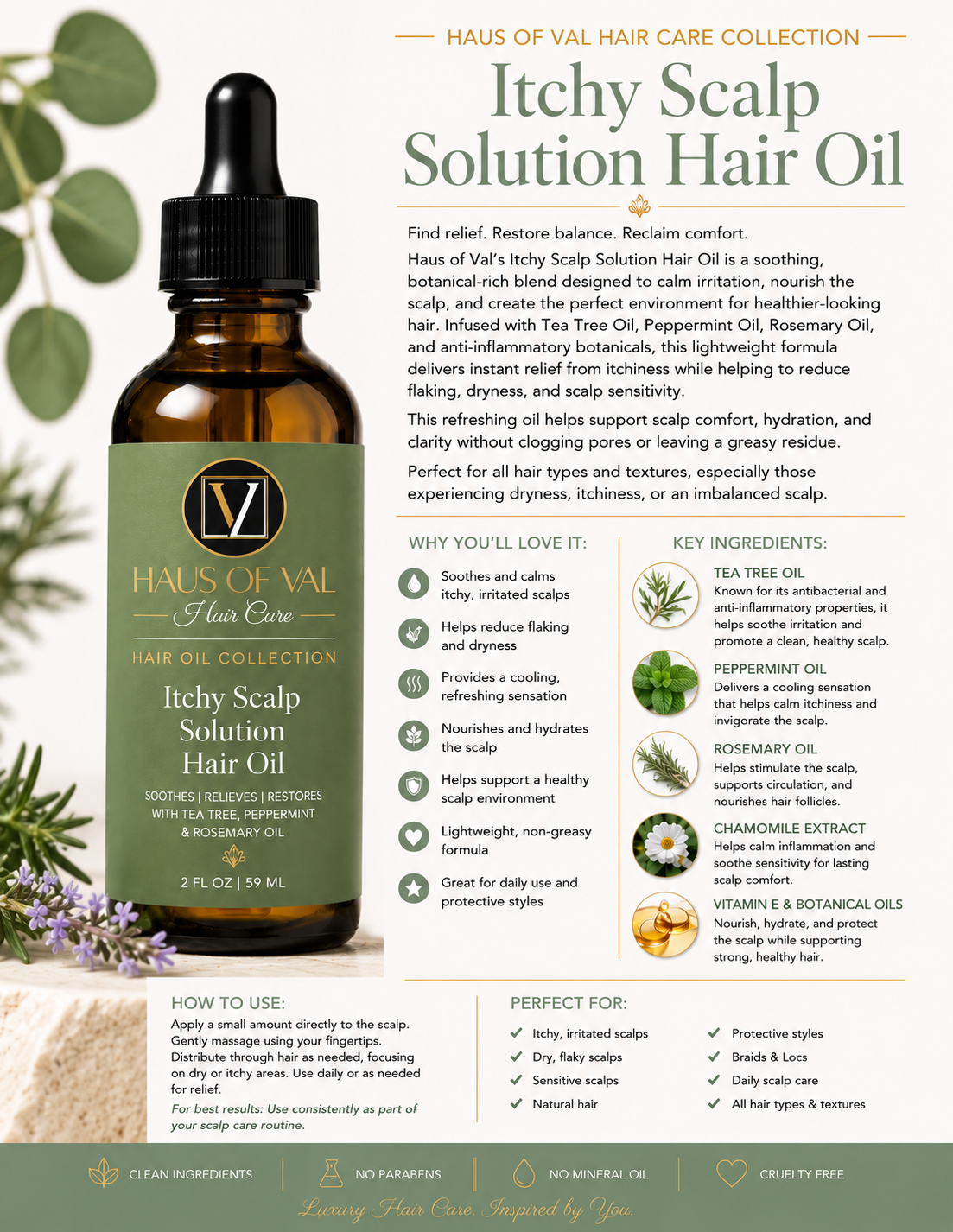 Itchy Scalp Solution Hair Oil