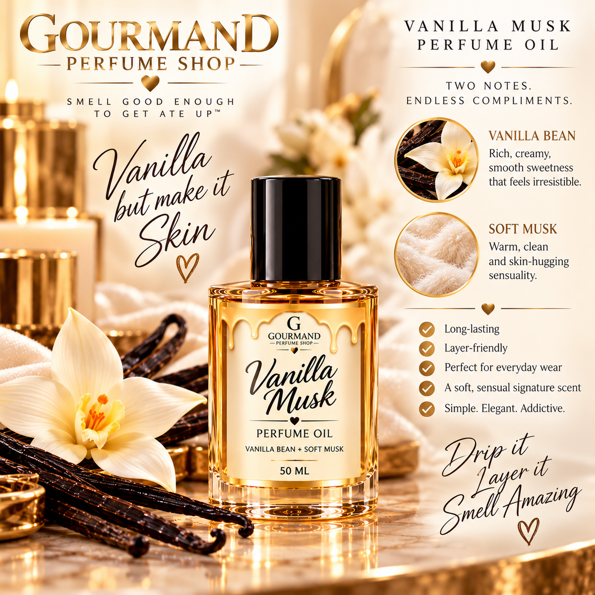 Vanilla Musk Juice Drip Perfume Oil